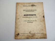 IHC Mc Cormick Agriomatic Getriebe 715173R92 Bedienungsanleitung Ersatzteilliste
