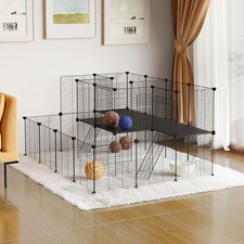 EUGAD Freigehege Freilaufgehege für Kaninchen Meerschweinchen Käfig 145x108x72cm