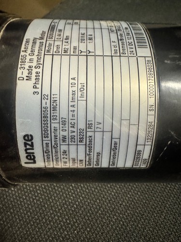 Lenze sdsgssb056 servo - sdsgssb056-22,