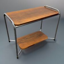 Beistelltisch Serviertisch Bartisch Stahlrohrmöbel Holz Art Deco Bauhaus