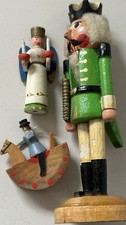 Erzgebirge Volkskunst  Engel, Reiter und Nussknacker 3 schöne Sammlerstücke !!