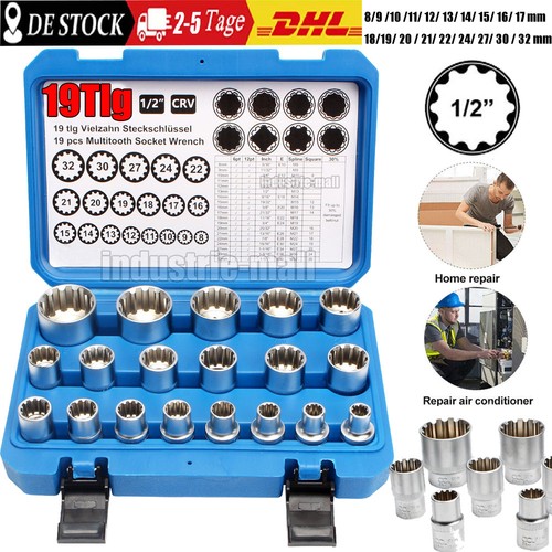 19tlg steckschlüssel - 1/2",