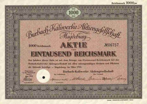 Burbach kaliwerke 1935 - burbach,