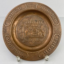 Alter Werbe-Aschenbecher von ZUBAN Zigaretten München, geprägt, verkupfert