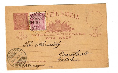 Ganzsache 1895 lisboa nach - ganzsache,