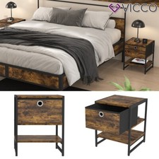 Nachttisch Fyrk Eiche rustikal 40 x 50 cm 2er Set Vicco