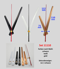 DCF Funkuhrwerk geräuschlos mit Zeiger 9-10-11 cm schwarz weiß gold lautlos Neu