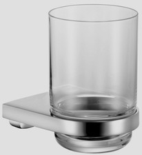 Keuco Glashalter Moll verchromt mit Kristallglas klar