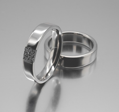 Platin ring 950 mit gold - mit,