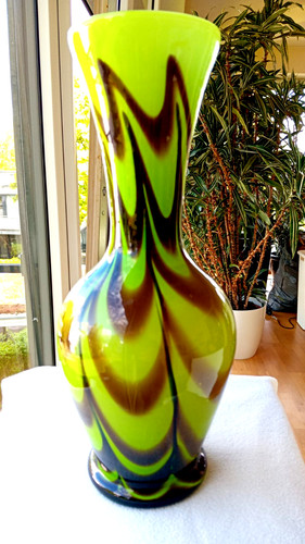 Gr0ße glas vase opalina - vase,