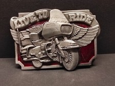 Buckle/Gürtelschnalle LIVE TO RIDE Ride To Live Bike(Vintage von 1983) Siskiyou