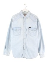 Wrangler 90s Vintage Jeans Hemd Blau L Herren