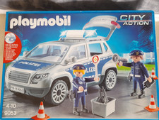 PLAYMOBIL 9053 Polizeiwagen Polizei auto Blinklicht Sirene Polizist Figur Waffen