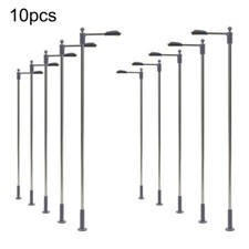 10 Stück Modelleisenbahn HO OO Scale Lampe Warmweiß 1:87 Straßenlaternen LED 9cm