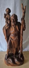 Heiliger Christopherus mit Jesuskind Holzarbeit