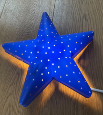 IKEA STAR SMILA STJARNA BLUE STAR WANDLAMPE / NACHTLICHT - KINDERZIMMER