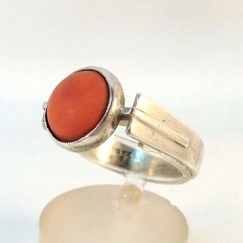 Koralle ring 835 silber old - ring,