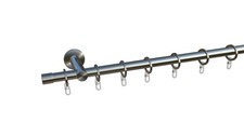 Gardinenstange Edelstahl farben 1-läufig 12 mm ab 100 cm (721)