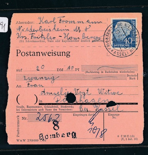 117490 heuß postanweisung - 117490),