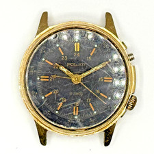 ORIGINAL Poljot Vintage 18 Jewels Gold Schwarz Russische Föderation
