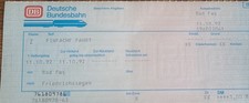 Deutsche Bundesbahn Fahrkarte