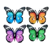 4 Stück Metall Schmetterling