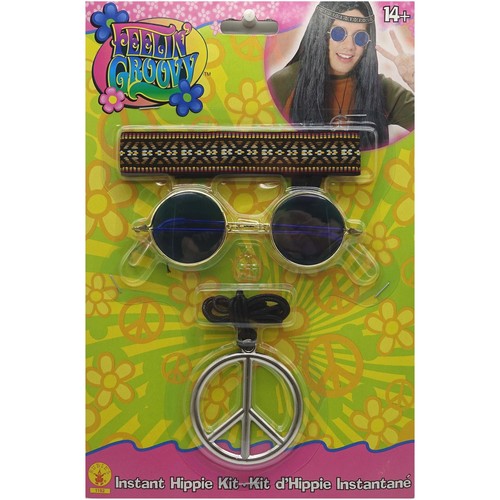 Herren hippie set brille - hippie,