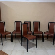 Lot von 6 Stühlen aus Eisen