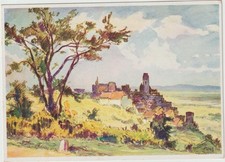 Alte AK Kunstkarte, Bergdorf