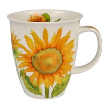 Dunoon Becher Nevis, "Flora", Sunflower, Hochwertiges Bone China f. Tee & Kaff