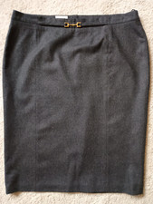 Horst Basler Rock Größe 46 Anthrazit Läng 67cm Bundweite 46cm 100%Schurwolle neu