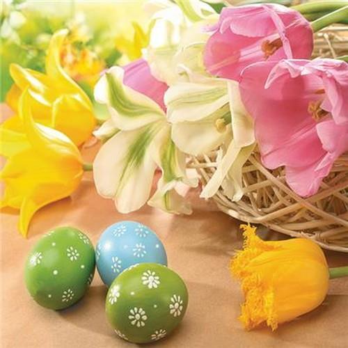 Servietten colourful tulips - 20,