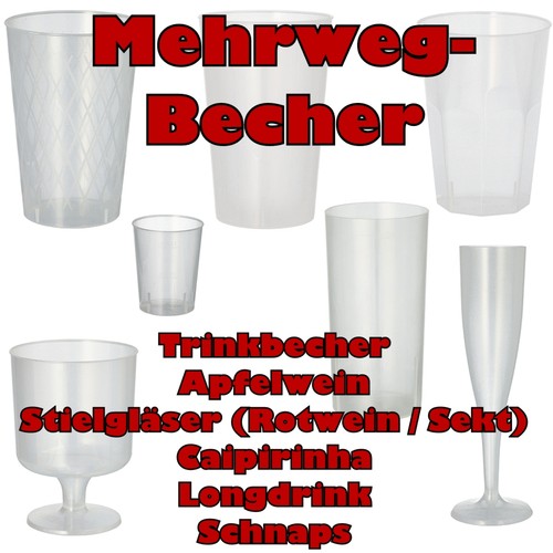 Mehrweg becher gläser - becher,