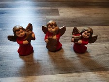 Engel Keramik mit Stern in rot