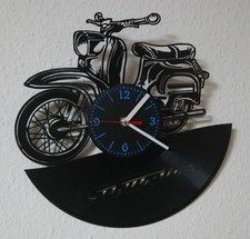 DDR - "Schwalbe" Simson - Schallplattenuhr - Wanduhr - Vinyl - DDR Motiv