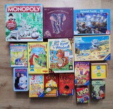 15* Spiele Paket Kinder Catan/Ubongo/Monopoly/UNO/Puzzle/HABA/Wo war's/Schmidt?