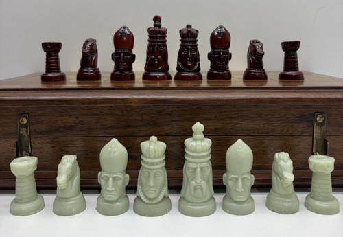 Vintage schachspiel mit - vintage,
