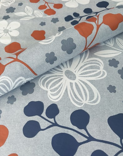 Pvc tischdecke alamo grau blau - grau,