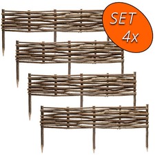 4 x Haselnuss Beetumrandung