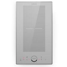 Induktionskochfeld 30 cm 2 Platten Einbau Doppel Induktionskochplatte weiß Timer