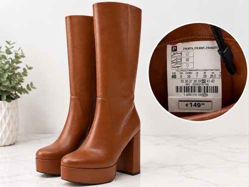 Damen plateau stiefel leder - plateau,