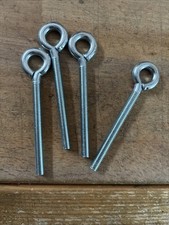 4 Stück kleine Schraubhaken M8x80 mm Ösen Ringschraube verzinkt  / Nr.131