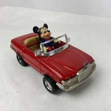 Disney Retro Rare Masudaya Mickey Mouse Mercedes Open Car Disney Resort Japan