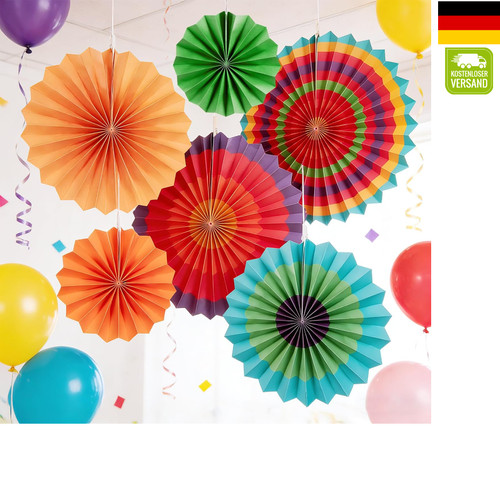 Bunte papierfächern - bunte,