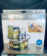 Schrank Rondell Edelstahl Duo Dreh Regal für Küche Ablage Gewürze Aufbewahrung