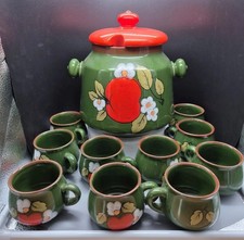 Zeller Keramik EDEN Bowle-Topf  mit 10 Tassen auch Suppenterrine TOP Zustand