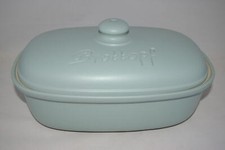 Brottopf 30 cm Salbei Oval , Steinzeug Westerwald