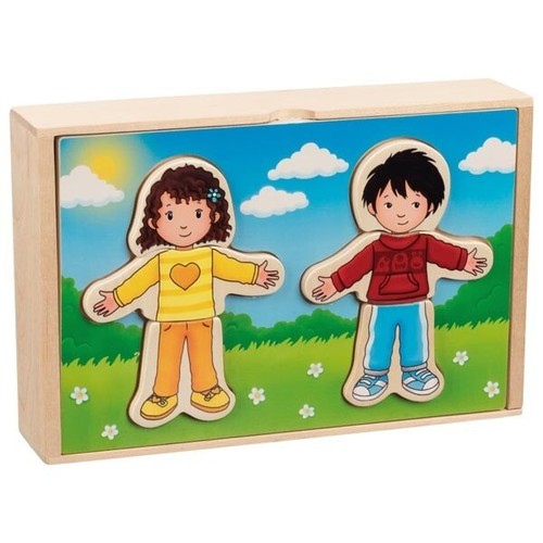Puzzle box anziehpuppe - anziehpuppe, junge