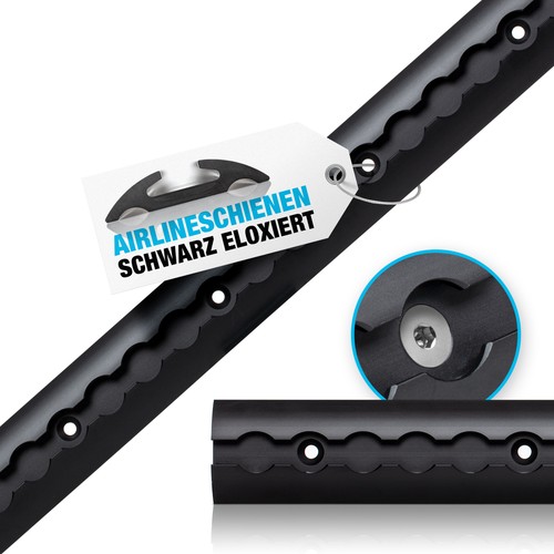 Airlineschiene schwarz - airlineschiene,