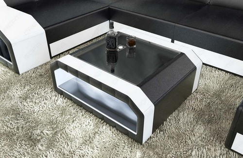 Leder sofa couchtisch - sofa,